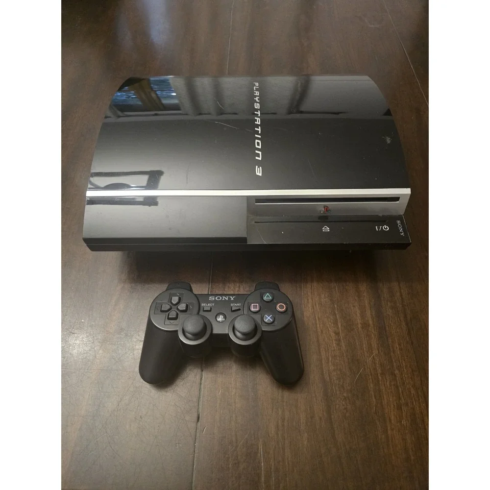 Sony PS3 Fat Black Console Gaming System , 1 Controller, 150GB *Tested*